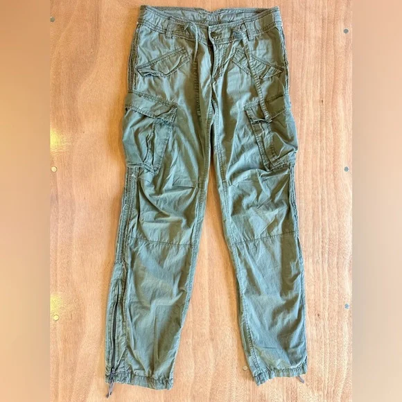 Vintage Free People Olive Green Cargo Pants - Picture 10 of 10
